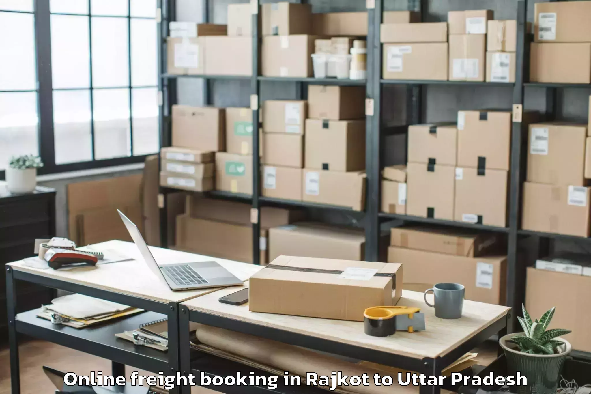 Discover Rajkot to Mahgawan Online Freight Booking